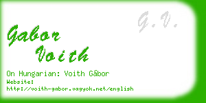 gabor voith business card