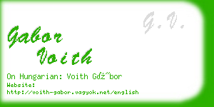 gabor voith business card